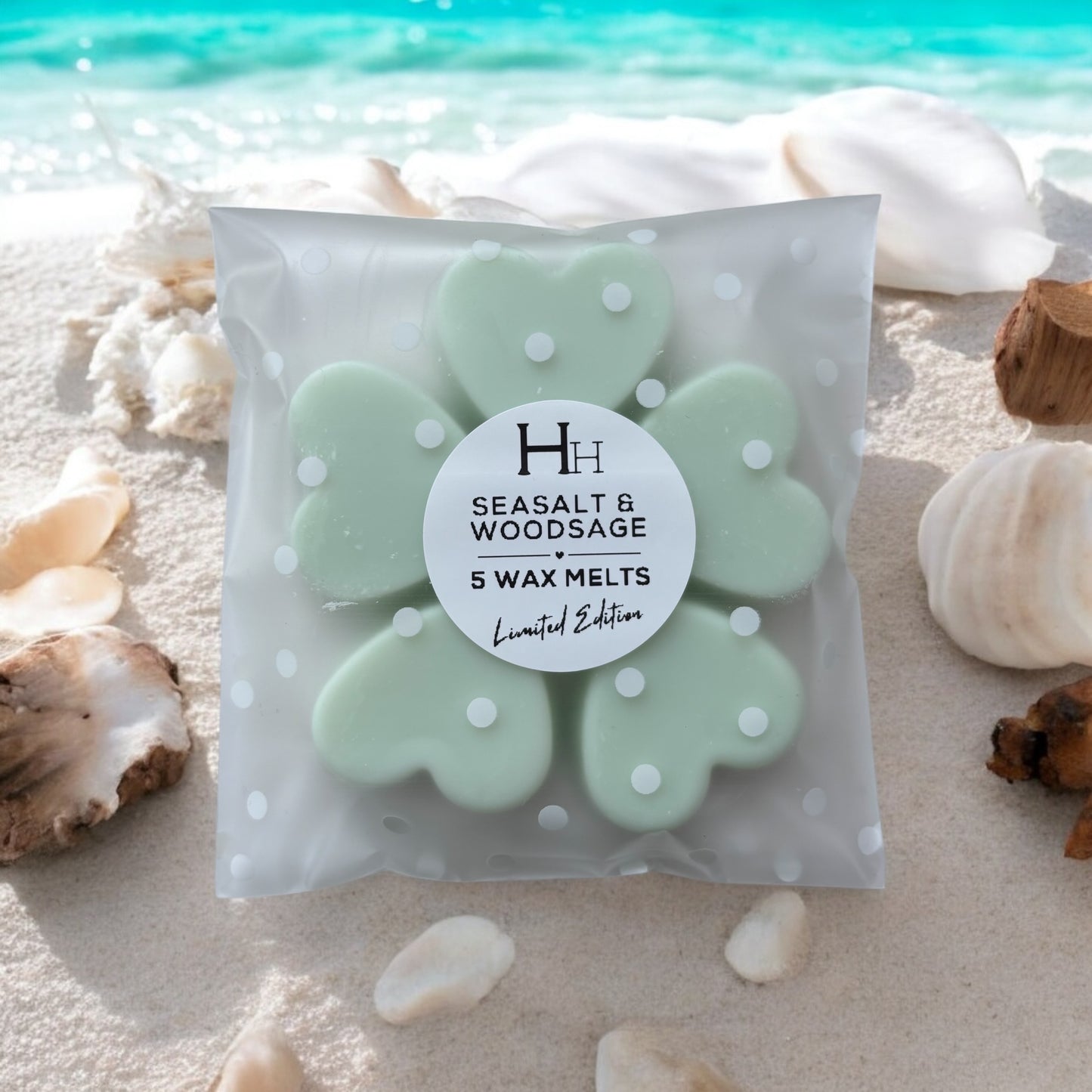 Heart Wax Melt - Seasalt & Woodsage