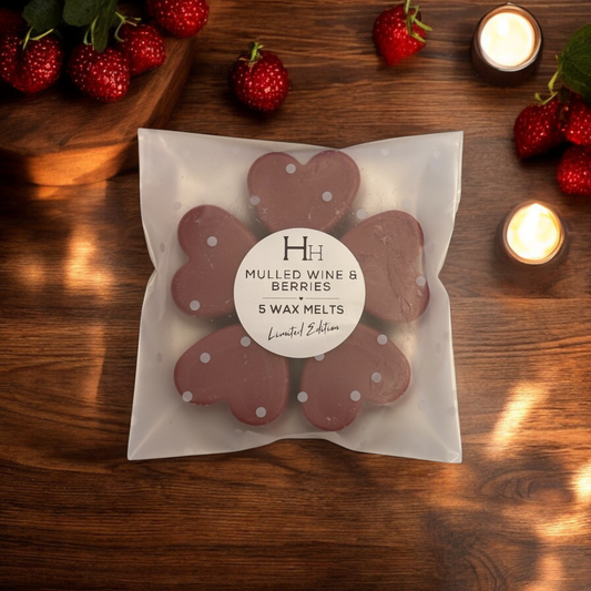 Heart Wax Melts - Mulled Wine & Berries