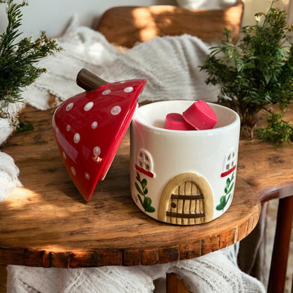 Whimsical Mushroom House Wax Warmer